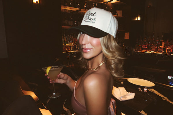 Club Pink Door ball cap in Dirty Martini