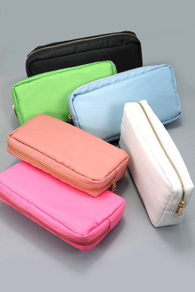 classic plain small makeup pouch // multi colors available