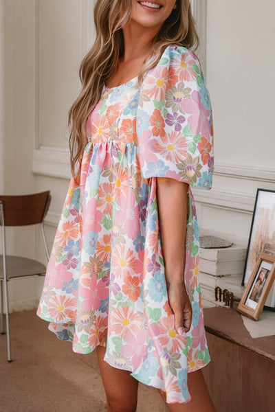 floral babydoll dress // multi
