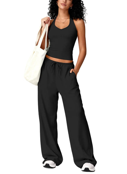 Addy Tank & Pant Set / Black