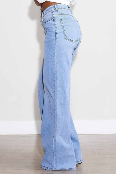 Abi wide leg jean/ light wash