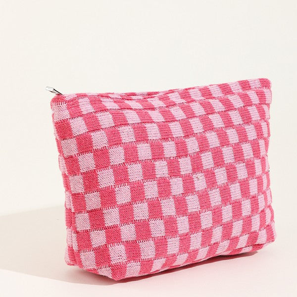 checker cosmetic bag / multi colors available