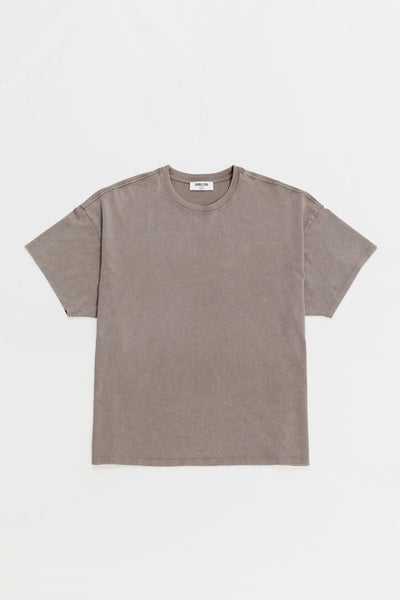 oversized mineral wash tee / charcoal