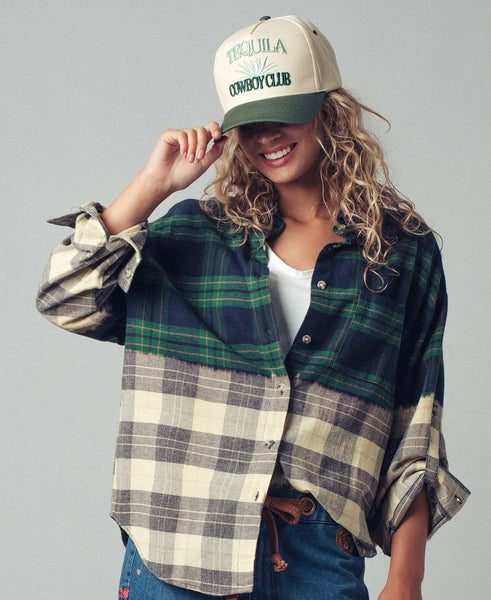 Ashton plaid flannel button up shirt