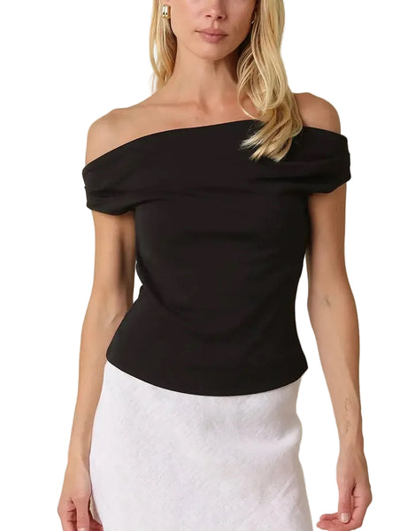 Macey Off Shoulder Top / Black