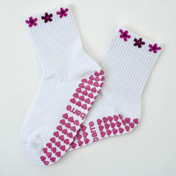 Pilabarre Flower Power Pilates Grip Socks
