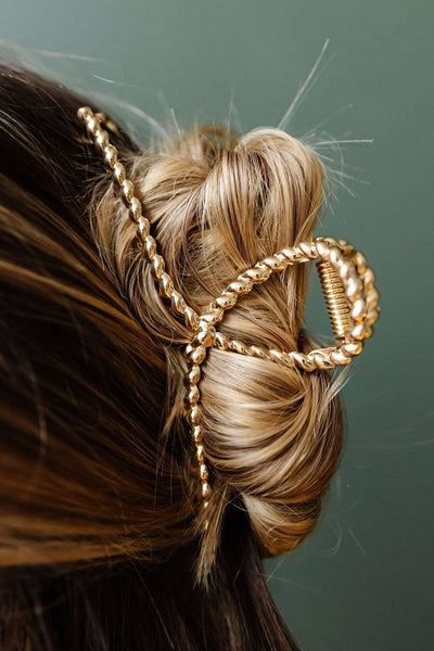 gold twist hair clip