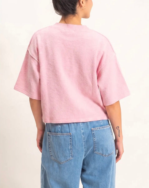 Victoria Short Sleeve Cardigan / Pink