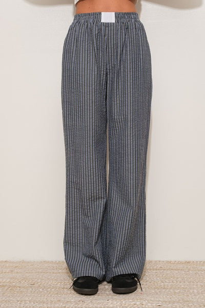 striped pajama pants // black & navy