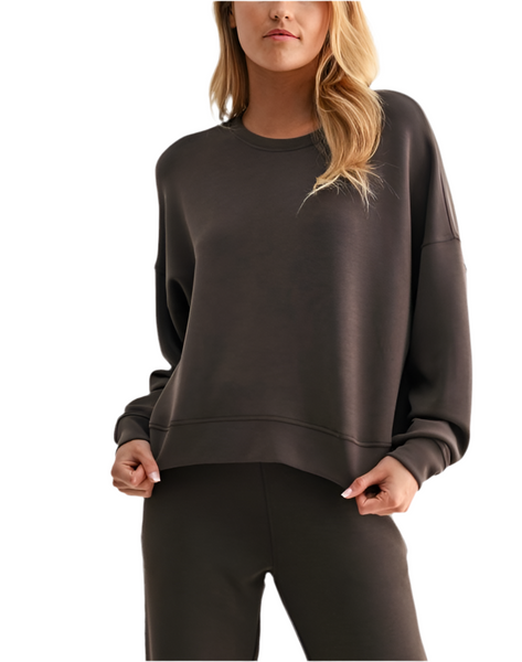 laguna modal sweatshirt / espresso