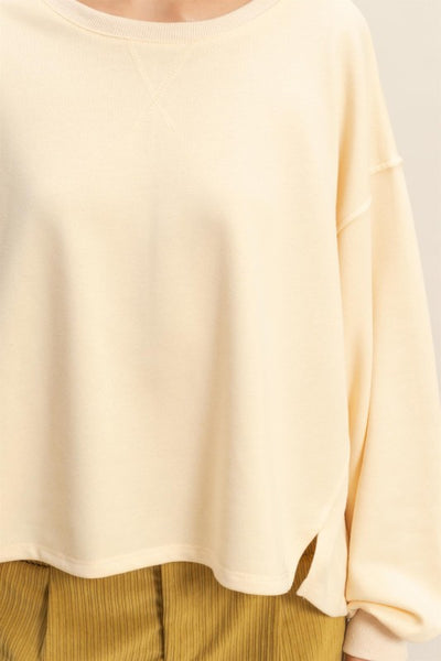 Willis relaxed fit pullover / cream
