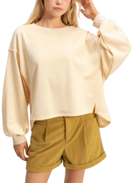 Willis relaxed fit pullover / cream