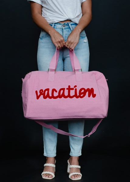 vacation duffle bag // pink