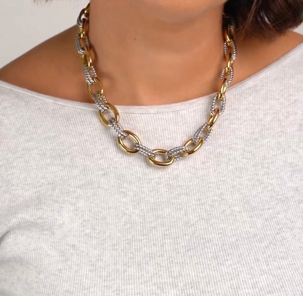 Bracha Roxy two tone necklace