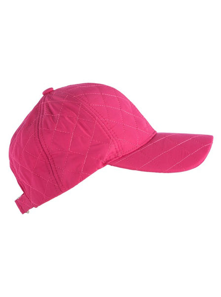 quilted nylon ball cap / fuchsia