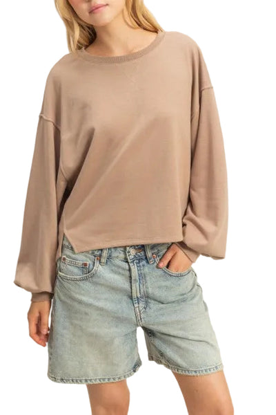 Willis relaxed fit pullover / taupe