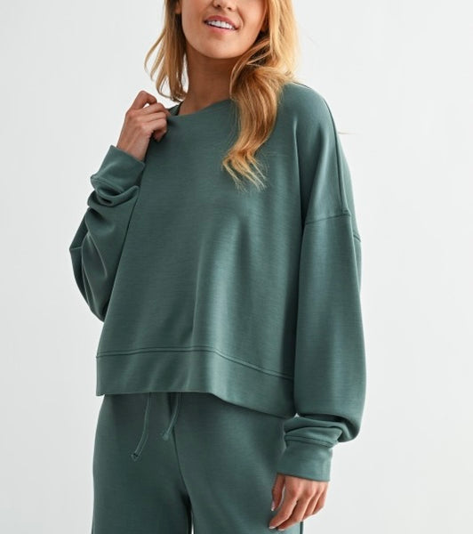 laguna modal sweatshirt / silky pine