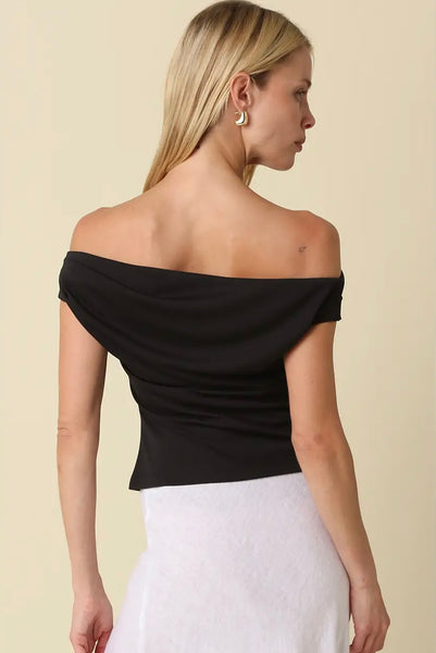 Macey Off Shoulder Top / Black
