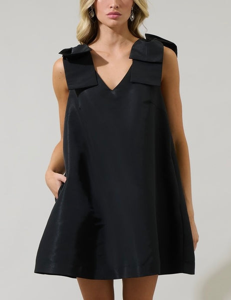 Alani bow dress / black