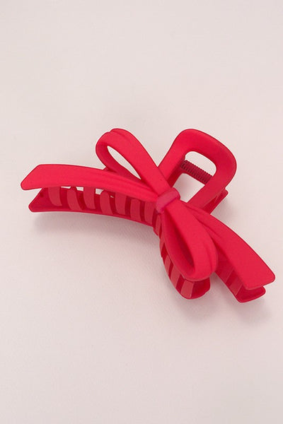 plastic bow hair clip / multi colors available