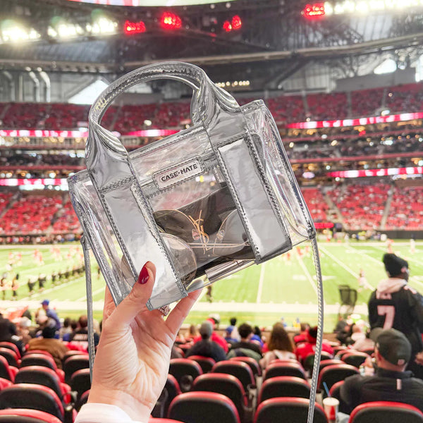Case-Mate Clear Stadium Bag / Silver Chrome