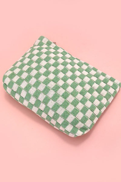 checker cosmetic bag / multi colors available