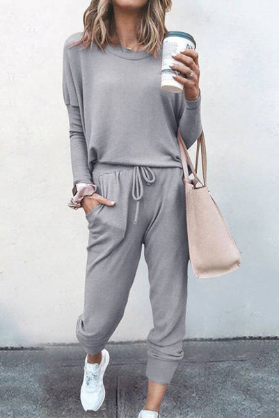 jogger lounge set / lt grey