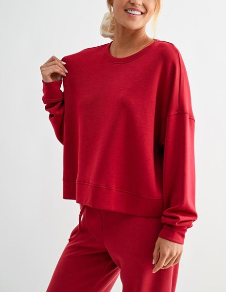 laguna modal sweatshirt / garnet red