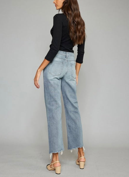 Trina crop jean // light wash