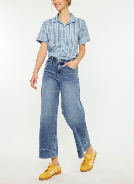 Sophie crop jean / dark wash