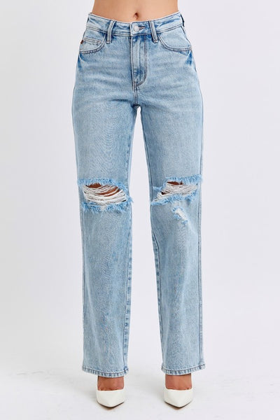 JUDY BLUE 90's straight jean / light denim