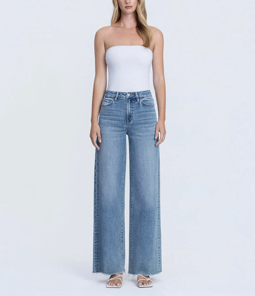 Carley High Rise Wide Leg Jean / Medium Wash