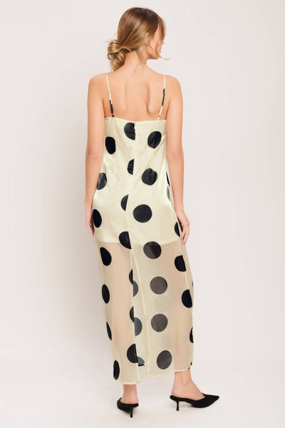 Marlow polka dot midi dress