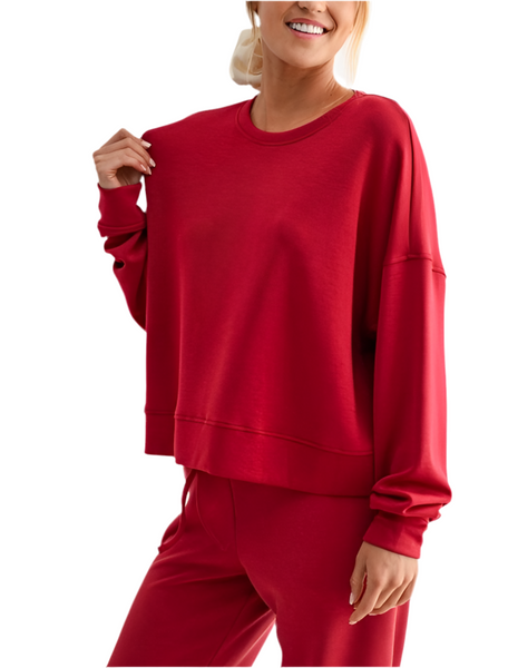 laguna modal sweatshirt / garnet red