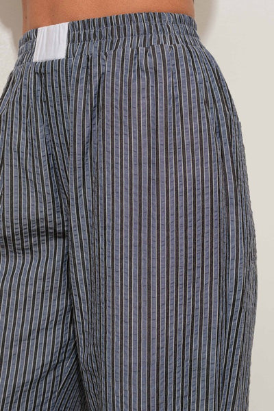 striped pajama pants // black & navy