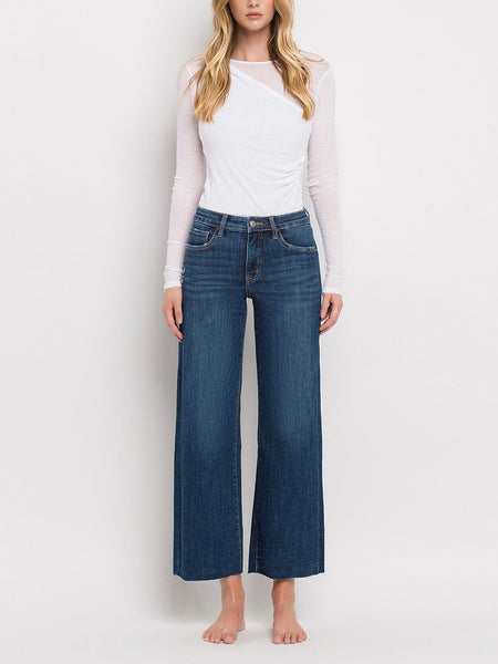 Palmer Tummy Control Wide Leg Jean / Dark Wash