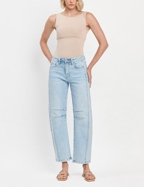 Charley cropped barrel jean / light wash