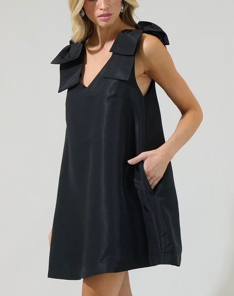 Alani bow dress / black