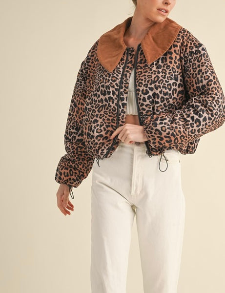 Marcie leopard printed jacket