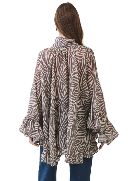 Zebra Flowy Top