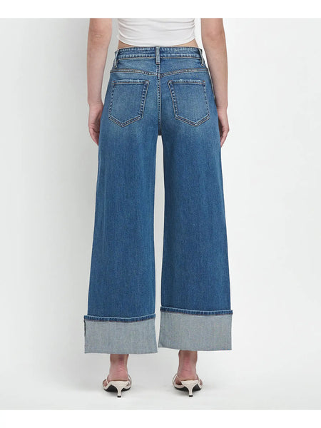 Lanie Cuffed Wide Leg Jean