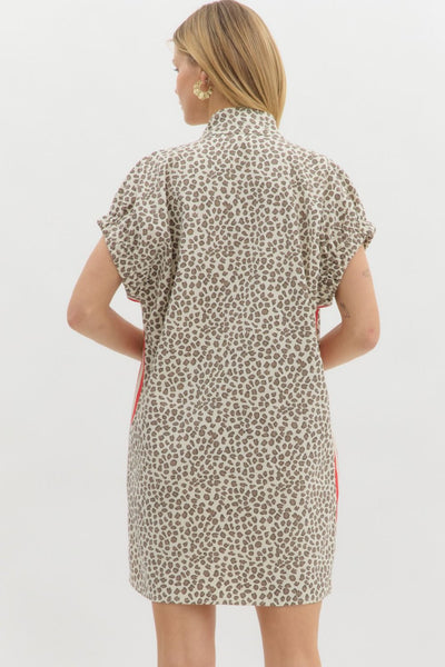 animal shift dress