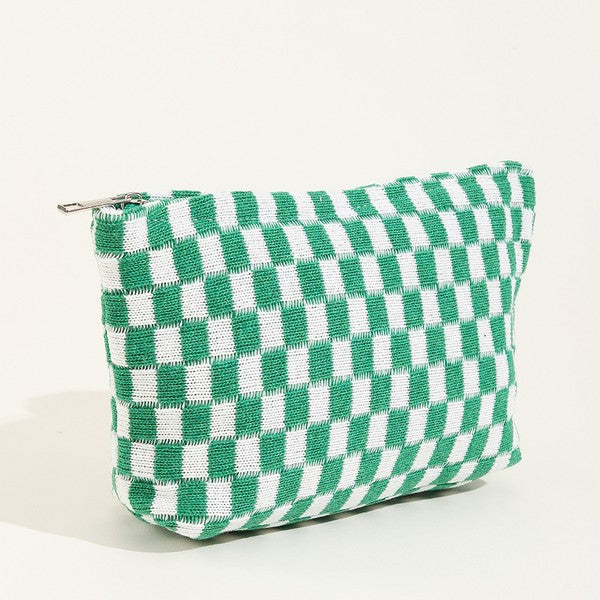 checker cosmetic bag / multi colors available