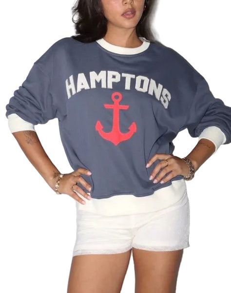BAILEY ROSE Hamptons pullover / navy