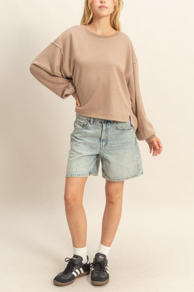 Willis relaxed fit pullover / taupe