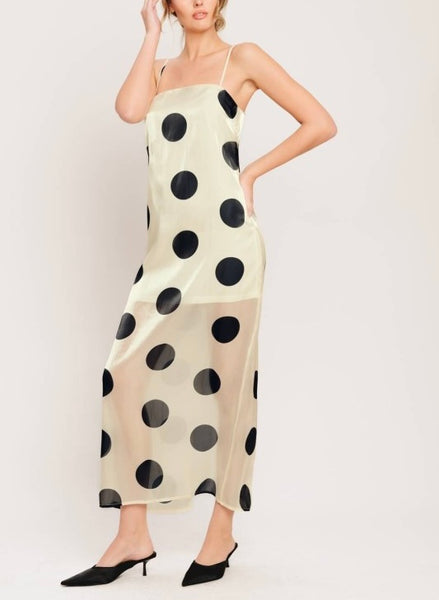 Marlow polka dot midi dress