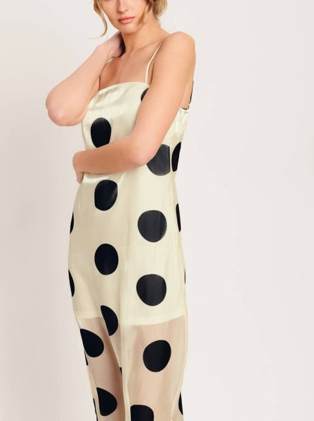 Marlow polka dot midi dress