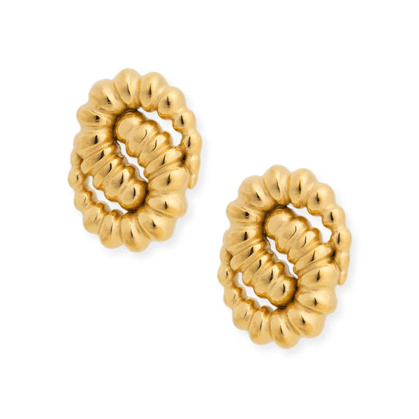 BRACHA Charlotte knot earrings // gold