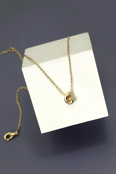 tiny initial necklace / gold