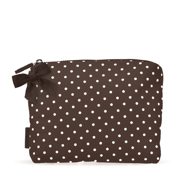 Case-Mate Espresso Polka Dot Bow Crinkle Makeup Bag (PREORDER ARRIVES SEPT 8)